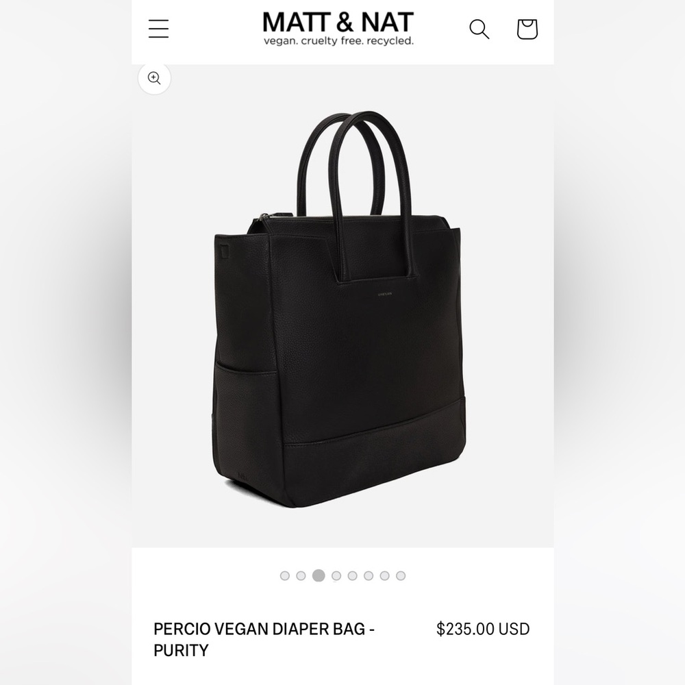 Matt and Nat NWT gray diaper bag